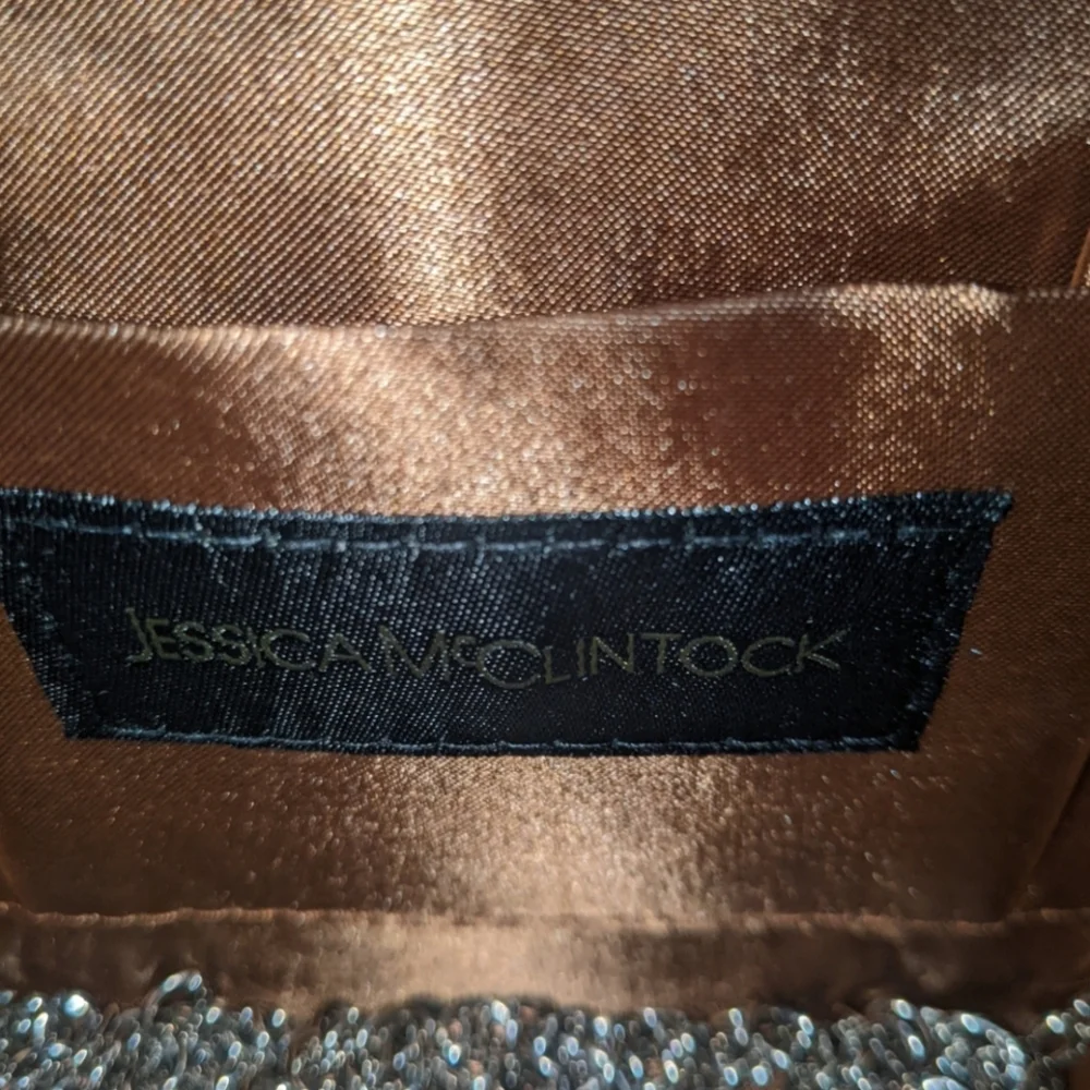Jessica McClintock Beaded Tan Bag